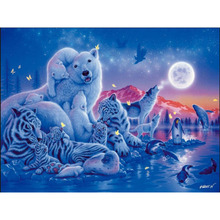 5D DIY Diamond Painting Full Square Drill "Animal polar bear tiger " Diamond Embroidery Cross Stitch Rhinestone Home Decor Gifts 2024 - buy cheap
