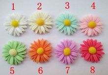 8 color optional 50pcs/set 26mm Daisy Flower Resin Flatback Cabochon Scrapbook DIY Phone Shell /Hair Decoration 009005074 2024 - buy cheap