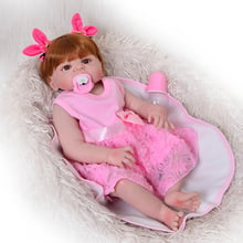 23" Full body silicone vinyl newborn Toy Lifelike photography reborn dolls bebe infant dolls baby Child play house brinquedos 2024 - buy cheap