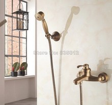 Antique Brass Finish New Wall Mounted shower faucet Bathroom Bathtub Handheld Shower Tap Mixer Wtf303 2024 - buy cheap