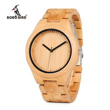 BOBO BIRD WG27 Unisex Bamboo Watch Men Quartz Watches Full Bamboo Brand Designer as Best Gift For Men Women Gift Wood Box 2024 - buy cheap