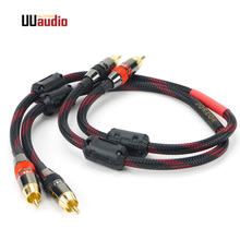 2 шт/пара HiFi RCA кабель цифровой аудио кабель с двойным магнитным кольцом-UU70 красный 2024 - купить недорого