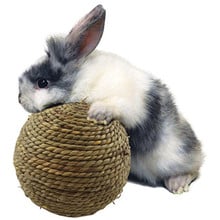 Small Pet Chewing Toy Natural Grass Ball for Teeth Cleaning Toys for Rabbits Cats Small Rodents Teeth Grinding Toy Pet Supplies 2024 - buy cheap