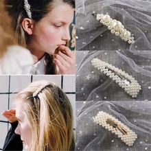 New Arrival Women Cute Girl Pearl Hair Clip Fashion Bead Barrette Hair Clip Hairpin Wedding Hair Accessories Gift 2024 - buy cheap