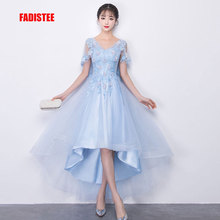 FADISTEE New arrival elegant party dress evening dresses high-low lace gown -neck prom dress long V-opening sexy back 2024 - buy cheap