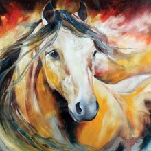 Handpainted Modern Wall Art Abstract Pictures Handsome Horse on Canvas Westland Giftware Oil Paintings for Wall and Home Decor 2022 - buy cheap