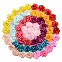 480 pcs/bag Hot Handmade 15mm Satin Rose Ribbon Rosettes Fabric Flower DIY Wedding Decor Bow Appliques Craft Sewing Accessories 2024 - buy cheap