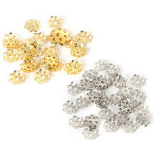Promotion! 1000PCS Gold/Rhodium Plated 6mm Iron Carved Hollow Flower Spacer Beads End Caps For Jewelry DIY Charms Connectors 2024 - buy cheap