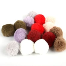 6pcs/lot 40mm Fur Covered Pompom Ball Beads Charm Pendant For Bracelet Necklace Jewelry Making DIY Earring Findings 2024 - buy cheap