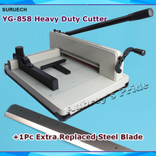 YG858-guillotina de Ream de acero y Metal de alta resistencia, cortador de papel de pila de tamaño A4 de 12 pulgadas, 16KG, 1 nueva cuchilla Extra 2024 - compra barato