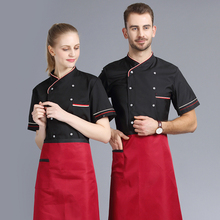 Summer cooks clothing restaurant uniforms shirts chef jacket restaurant workwear men women kitchen professional uniform 2024 - buy cheap