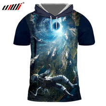 UJWI-Camiseta informal con capucha para hombre, ropa con estampado 3D de astronauta espacial de galaxia, Hip Hop, envío directo 2024 - compra barato