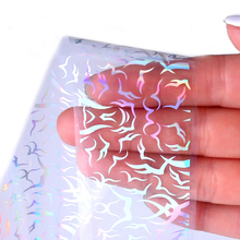 Крутая Фольга для ногтей, лазерные блестящие переводные наклейки, 100 см в рулоне, топ для девочек, дизайн ногтей JQ165 2024 - купить недорого