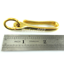 5 pcs 2.7 inch  Medium-sized SOLID BRASS FISHHOOK KEY HOOK Chain Ring Smoky Sumis Store Golden 2024 - buy cheap