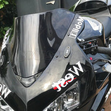 Экран ветрового стекла для мотоцикла с двойными пузырьками для Honda CBR1000RR CBR 2004 RR Fireblade, черный Иридий, 2005, 2007, 06, 1000 2024 - купить недорого