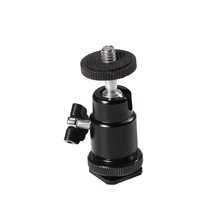 Meking 1/4" Screw Hot Shoe Mount With Mini Ball Head for DSLR Camera Video LED Light Magic Arm Cellphone Holder Stand For Camera 2024 - buy cheap