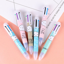 Bolígrafo de Gel Multicolor de 0,5mm, suministros escolares Kawaii, bonitos dibujos animados, 6 colores 2024 - compra barato