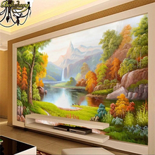 Beibehand-papel de parede 3d personalizado, mural, plano de fundo, tv, sofá, espaço para decoração da casa 2024 - compre barato
