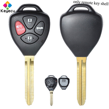 KEYECU Сменный Чехол для автомобильного ключа с дистанционным управлением с 4 кнопками-FOB для Toyota Camry Scion FR-S Corolla Verza Avalon 2024 - купить недорого