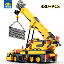 KAZI 380pcs Engineering Playmobile Model Building Blocks Construction Bricks Educational Toys Kids Gift 2024 - buy cheap