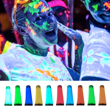10 шт моющиеся нетоксичные УФ светящиеся реактивные неоновые флуоресцентные краски для лица светящиеся Набор Ночной клуб Макияж для вечеринки по случаю Хэллоуина 2024 - купить недорого