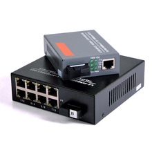 Ethernet медиа-конвертер 1 пара, 10/100 Мбит/с, 1 порт, RJ45, 1 порт, SC + 8 портов 2024 - купить недорого