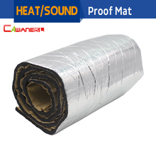 Cawanerl 1 Piece 6mm Thick Car Heat Proof Muffler Shield Turbo Exhaust Deadener Sound Insulation Mat Aluminum Foil 50CM x 100CM 2024 - buy cheap