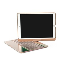 Для Ipad Pro 9,7/10,5 дюйма 360 градусов Клавиатура для ноутбука 7 цветов подсветка раздельная оболочка Беспроводная Bluetooth алюминиевая шасси 2024 - купить недорого