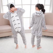 Pijamas cálidos de franela para niños y niñas, ropa de dormir con diseño de animales, conjunto de ropa de dormir con diseño de newwor Totoro, para Cosplay 2024 - compra barato