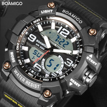 BOAMIGO Men Sports Watches Man LED Digital Analog Wrist Watch Male Digital Watch Waterproof  Rubber Clock Relogios Masculino 2024 - buy cheap