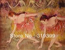 Pintura al óleo sobre lienzo de lino, bailarinas dobladas por Eddie degas, envío gratis por DHL, 100% hecho a mano, calidad de museo 2024 - compra barato
