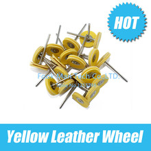 Yellow Leather wheel Fine polishing ,grinding machine accessories Shank diameter of 2.35 mm yellow cloth wheel 2024 - buy cheap