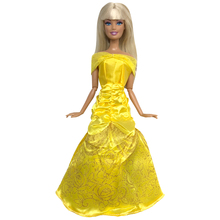 NK один комплект кукольного платья, похожее на сказку, принцесса Белль, искусственное платье, наряд для вечеринки, для куклы Барби, лучший подарок для девочек 2024 - купить недорого
