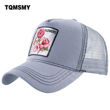 Djmsmy boné de beisebol unissex de verão, boné de beisebol para homens e mulheres respirável de malha, chapéu snapback de flor, boné de caminhoneiro, osso, casquette dhhd 2024 - compre barato