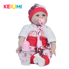 Muñeca realista recién nacida de 55 cm, juguete de silicona suave para niña recién nacida de 22 pulgadas, cuerpo de tela para bebé Reborn 2024 - compra barato