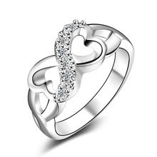 Anillos de anillo para Mujer, joyas de color enchapado en plata, Anillos creativos para Mujer, número 8 2024 - compra barato