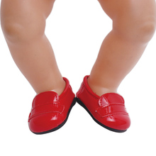 43 см обувь для кукол новорожденных Простая красная обувь из Пу Свадебная обувь детские игрушки подходит для американских кукол 18 дюймов g71 2024 - купить недорого