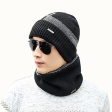 Bufanda pasamontañas de lana para hombre, gorro de punto con máscara, calentador de cuello, para invierno 2024 - compra barato