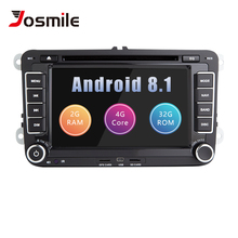 Josmlie AutoRadio 2 din Android 8.1 Car DVD Player For Skoda Octavia 2 Superb VW Passat B6 Polo T5Seat Leon Golf 5 Amarok Touran 2024 - buy cheap
