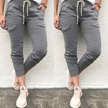 New Women Casual Hip Hop Harem Pants Capris Trousers Sweatpants Casual Womens Nine Length Pants Elastic Trousers 2024 - buy cheap