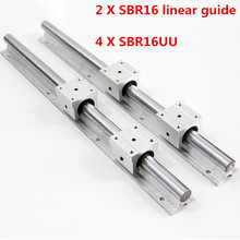 2Pcs SBR16-300 SBR16-400 SBR16-500 SBR16-1000 Mm LINEAR RAIL Fully Supported SHAFT ROD With 4x SBR16UU Block 2024 - buy cheap