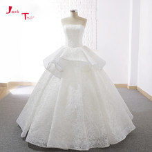 Jark Tozr Custom Made Off The Shoulder Strapless Princess Lace Ball Gown Wedding Dresses Plus Size Vestido De Noiva Renda 2024 - buy cheap