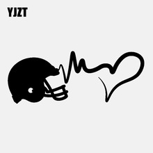 YJZT 13.7CM*5.2CM Art Vinyl Car Sticker Decal Football Heartbeat Heart Black/Silver C3-1706 2024 - buy cheap