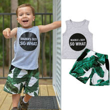 Citgeett Sleeveless Toddler Kid Newborn Baby Boy T-shirt Tops+Pants Shorts Outfit Summer Clothes Set 2024 - buy cheap