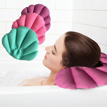 Almohadas de baño inflables para el hogar, almohada de Spa con ventosas, cojín de bañera de cuello de En forma de concha, productos de baño de Color aleatorio 2024 - compra barato
