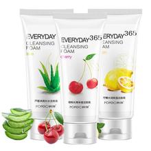 HANCHAN Natural Aloe Vera Cherry Lemon Facial Cleanser Hydrating Whitening Shrink Pores Acne Treatment Oil Control Cleanser 2024 - buy cheap