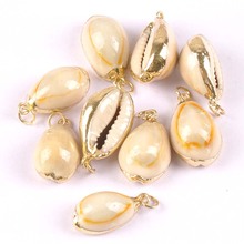 15-22mm Natural Shell Gold Plated for Jewelry DIY handmade charms pendant SeaShells Home decoration 5pcs TRS0273 2024 - buy cheap