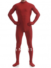 Crimson Male Spandex Tights Back Zipper Zentai Suit 2024 - buy cheap