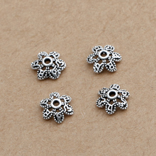 Handmade 925 Silver Beads Cap Jewelry Findings Good Luck Symbol Bead Cap Sterling Silver Jewelry Accessories Bead Cap 2024 - buy cheap