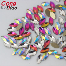 Cong Shao 100Pcs 3*6mm Horse Eye Glass Rhinestones For Nails Art decorations DIY Glitter costume Flat Back stones crystals CS713 2024 - buy cheap